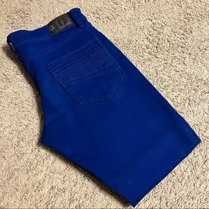 Fried Denim Men's 34 x 32 Slim Royal Blue Stretch Denim Jeans Black Labe